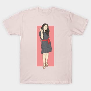 Lady Black Dress T-Shirt